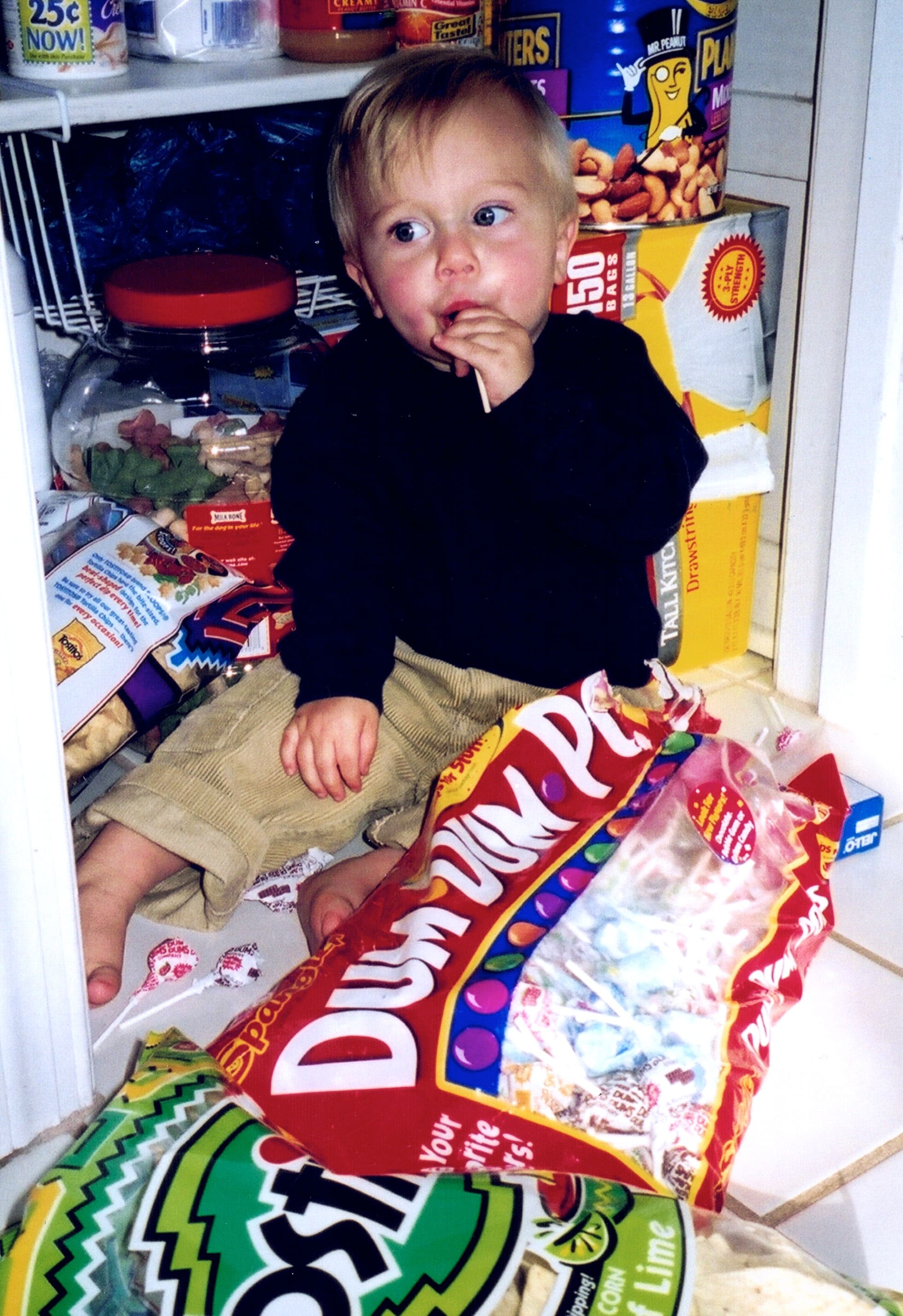 Caught with the lollipops
